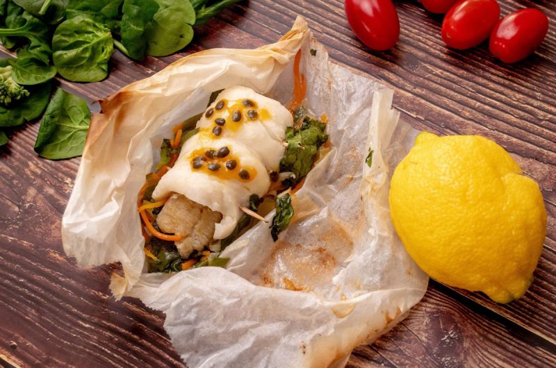 filetes de peixe com banana