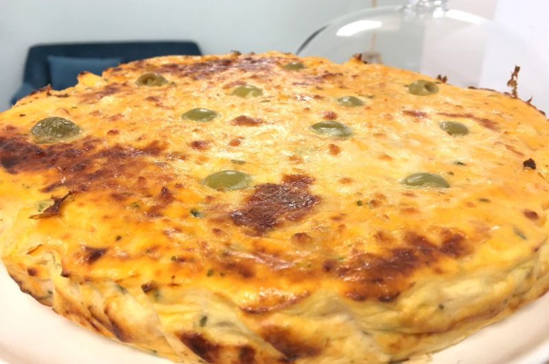 quiche de frango sem base