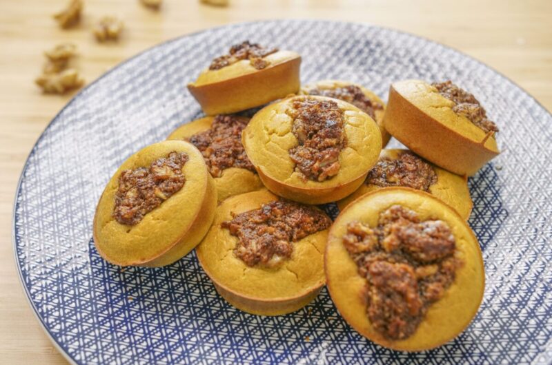 muffins de abóbora com crumble de noz