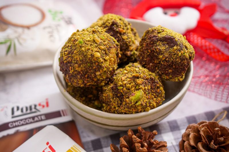 trufas de manteiga de amendoim