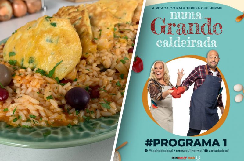 pataniscas com arroz de feijao