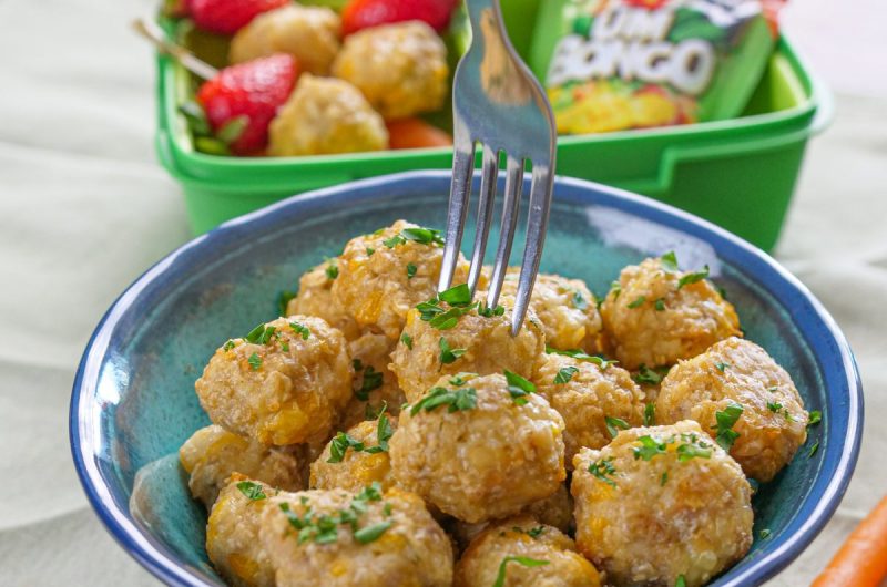 bolinhas de frango e aveia