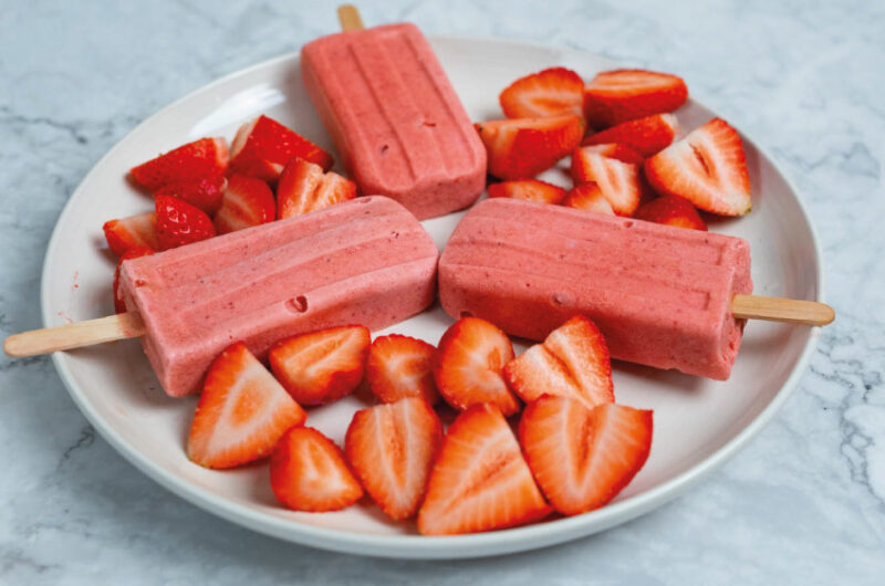 gelado de morango e coco