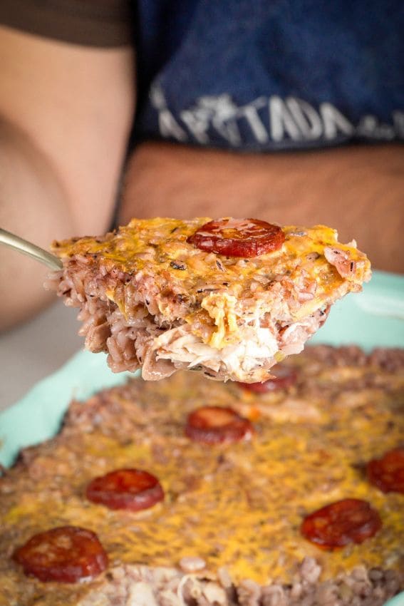 arroz de frango e alheira